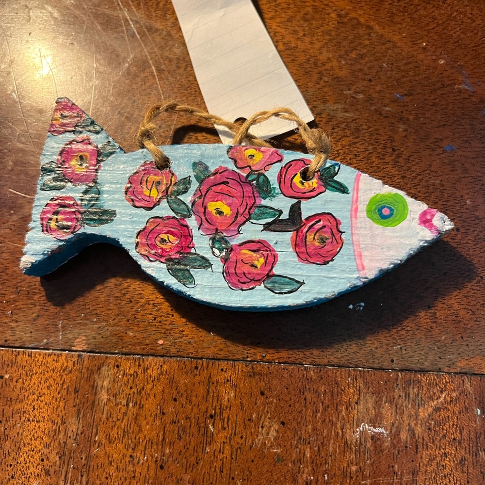 Handcrafted Floral Fish Decor